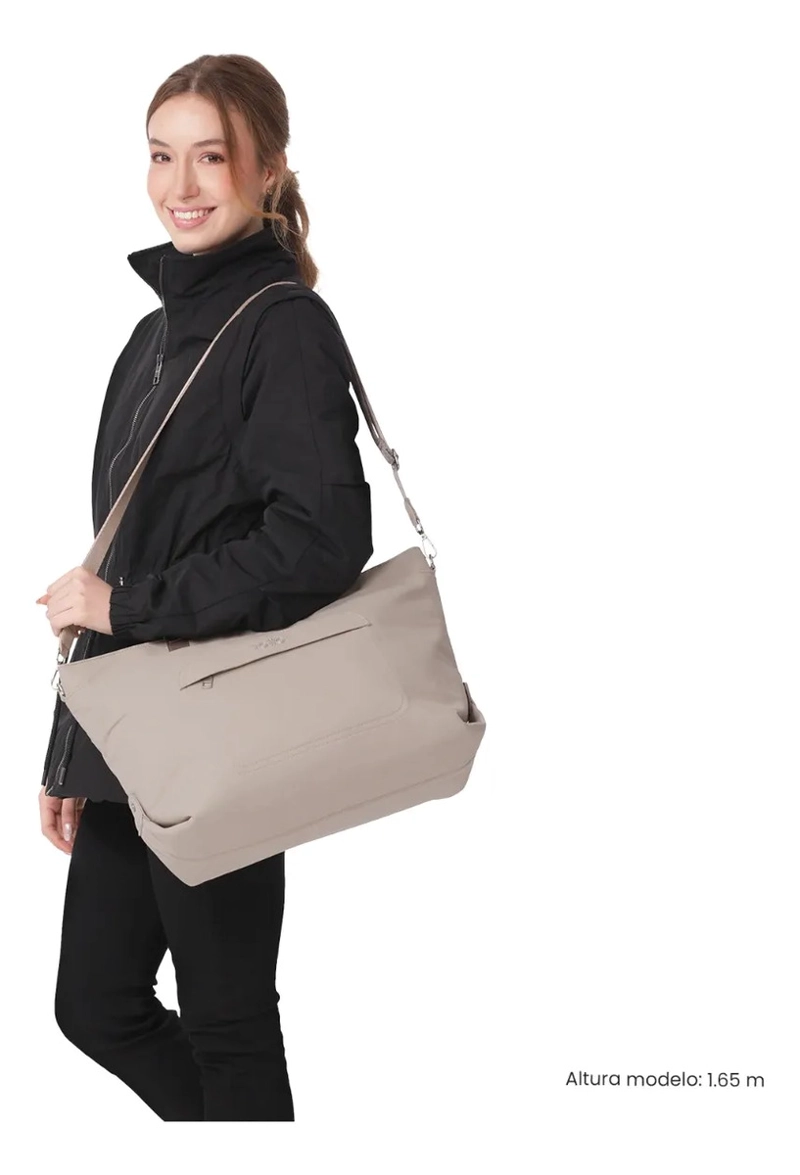 TOTE BAG PARA MUJER MADRID PORTA PC 15  GRANDE BEIGE - 2