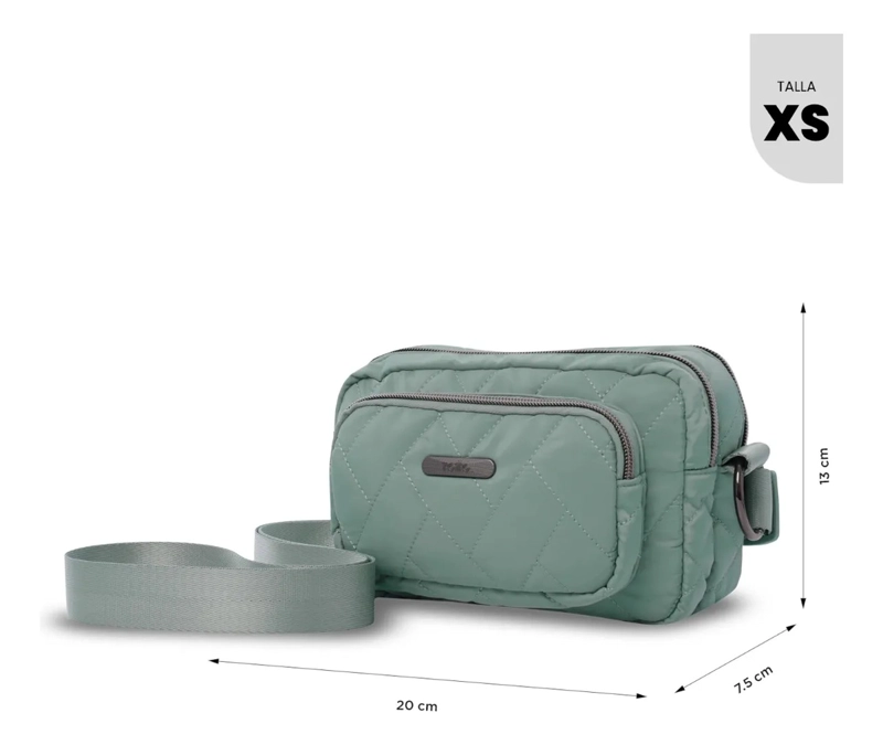 BOLSO PARA MUJER 2 EN 1 FUNTY 3.0 QUILTED PEQUEÑO VERDE - 4