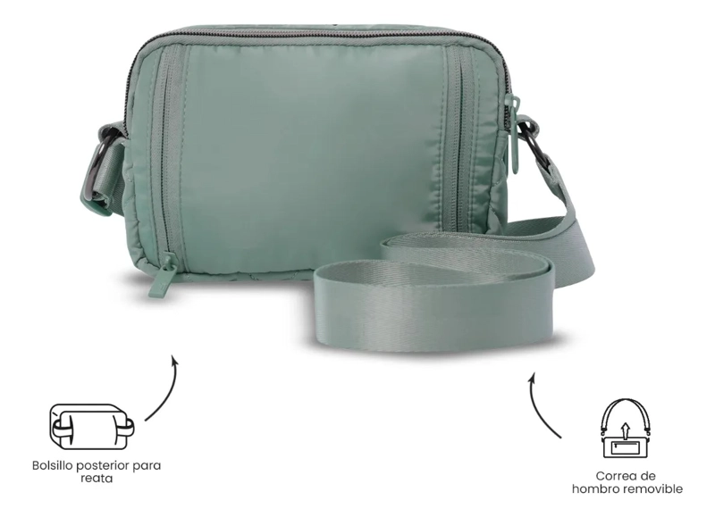 BOLSO PARA MUJER 2 EN 1 FUNTY 3.0 QUILTED PEQUEÑO VERDE - 6