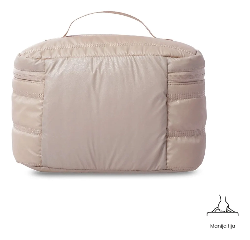 COSMETIQUERO MULTIUSO MOXI GRANDE BEIGE/METALICO - 5