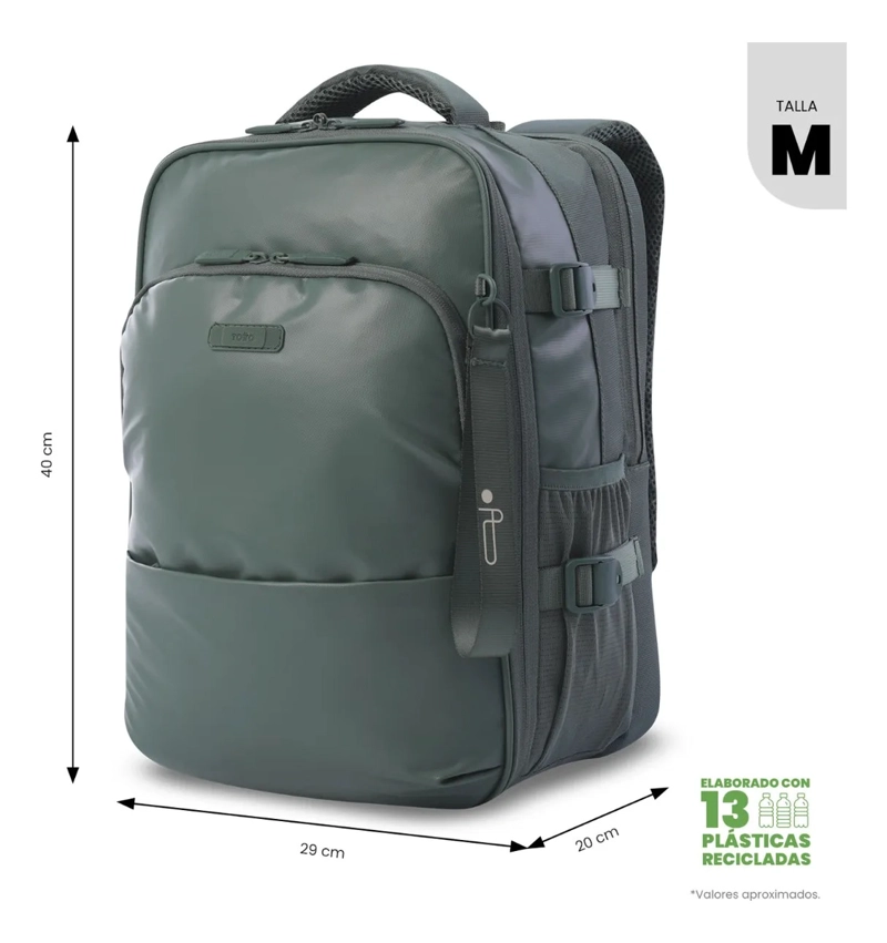 MOCHILA MULTIFUNCIONAL DE VIAJE MEDIANO TRIP VERDE - 3