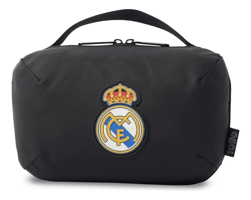 ORGANIZADOR DE BAÑO PARA VIAJE REAL MADRID NEGRO - 1