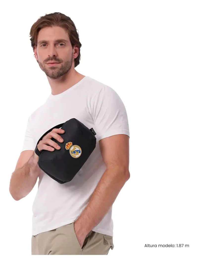 ORGANIZADOR DE BAÑO PARA VIAJE REAL MADRID NEGRO - 2