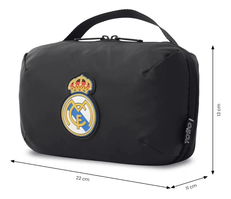 ORGANIZADOR DE BAÑO PARA VIAJE REAL MADRID NEGRO - 3