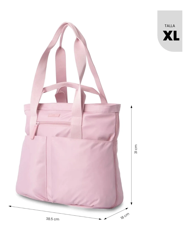SHOPPING BAG GRANDE PARA MUJER CRESA PORTA PC 14  ROSADO - 3
