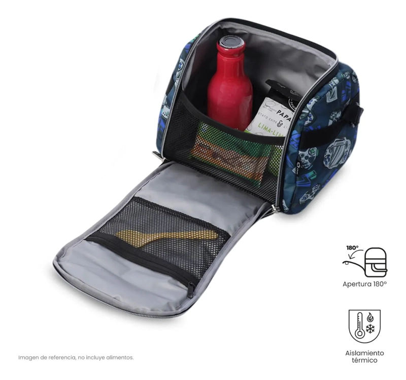 LONCHERA TE RMICA PARA HOMBRE RESALTADOR GRANDE AZUL - 3