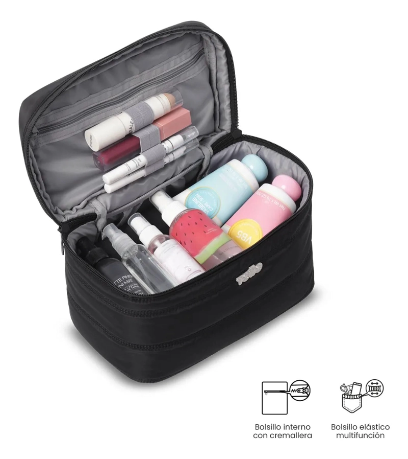 COSMETIQUERO MULTIUSO MOXI GRANDE NEGRA - 4