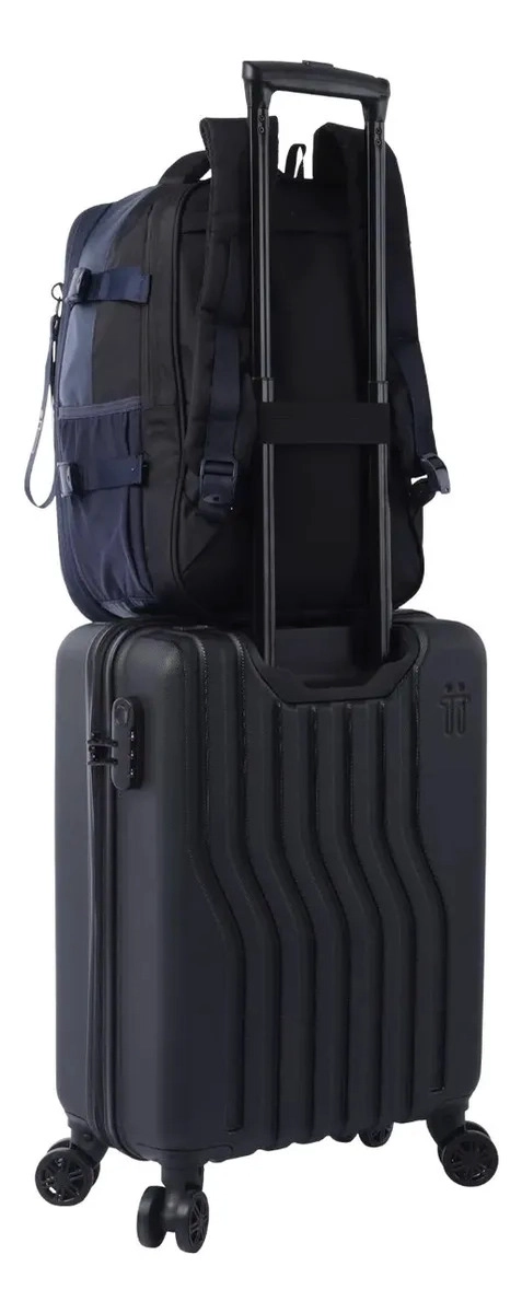 MOCHILA DE VIAJE CITY M AZUL/NEGRO - 4