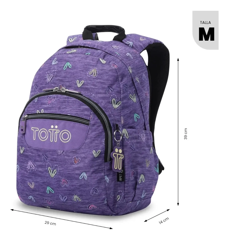 MOCHILA JUVENIL PORTA PC 13  GOMMAS MORADO - 3