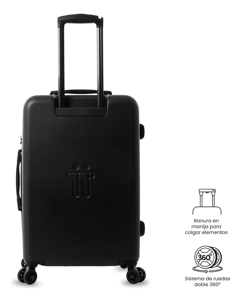MALETA DE VIAJE MEDIANA 360 BAZY+ 2.0 NEGRA - 6