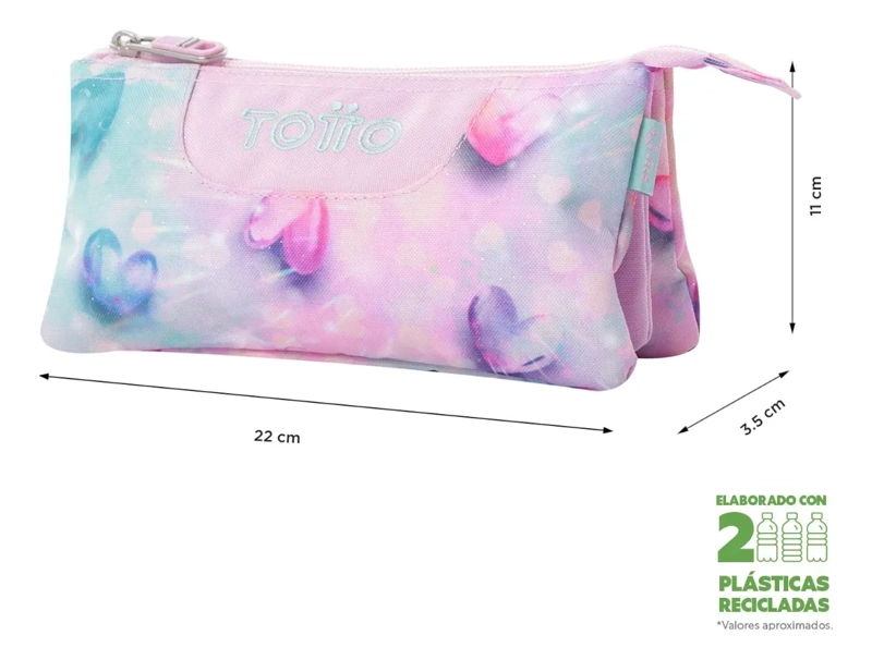 ESTUCHE TOTTO TABLERO CORAZON ROSA - 4