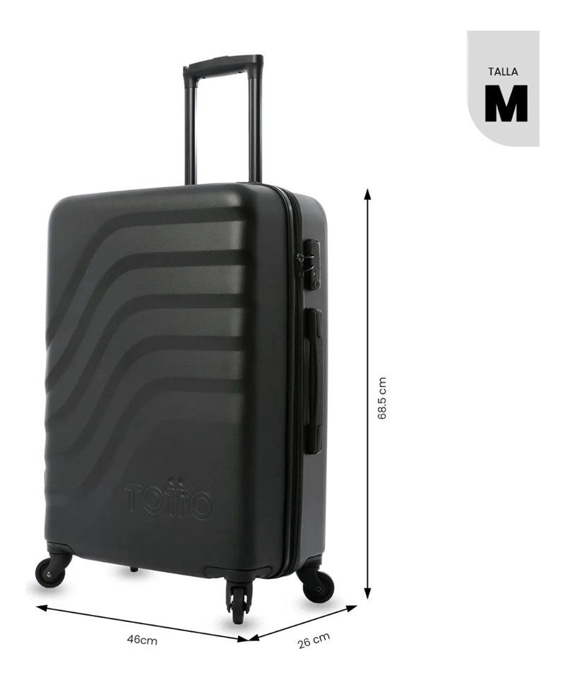 MALETA DE VIAJE MEDIANA 360 BAZY NEGRA - 3