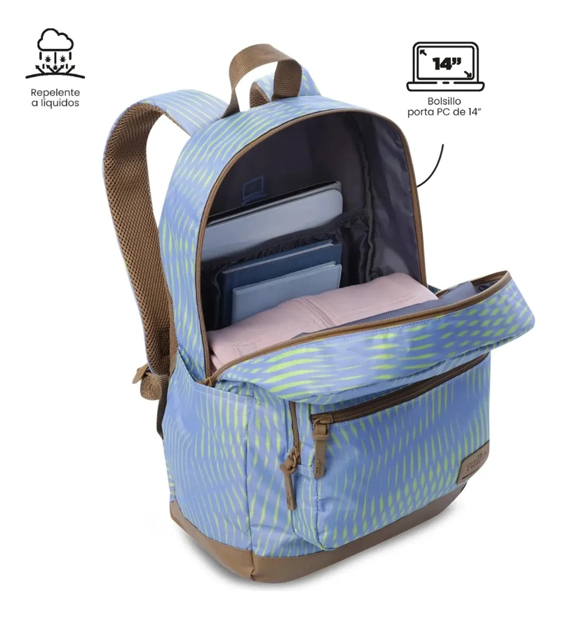 MOCHILA UNIVERSITARIO PORTA PC 14  TOCAX AMARILLO MUJER - 5