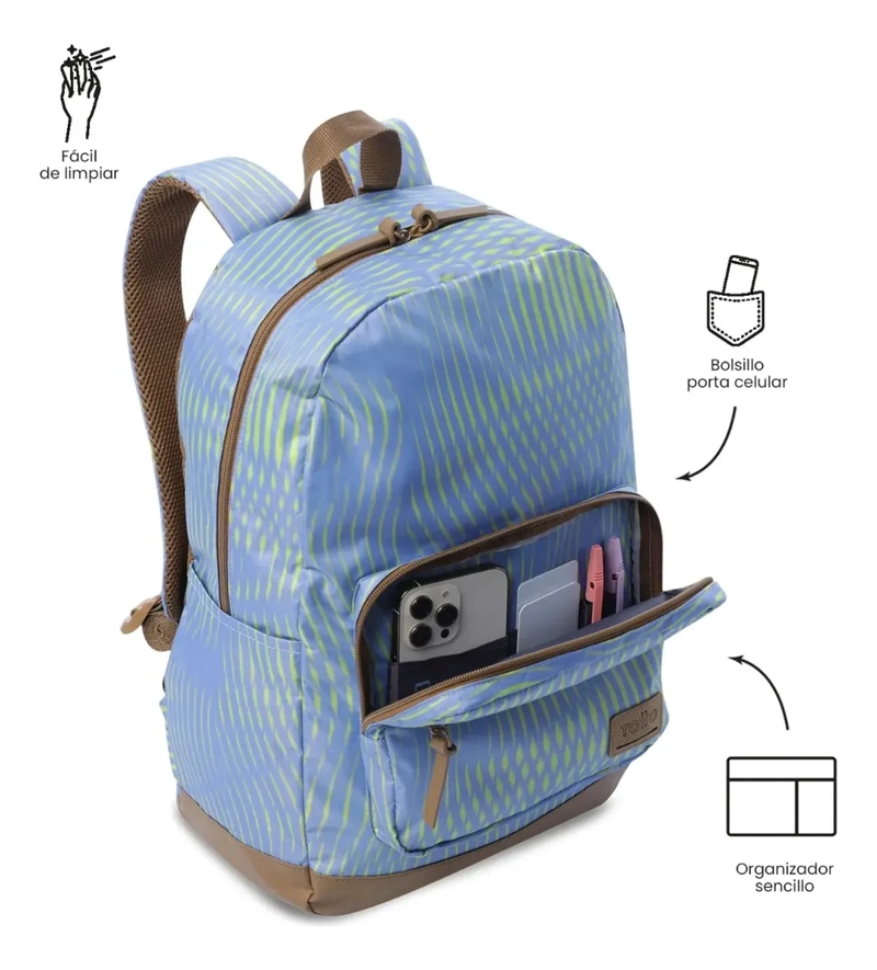 MOCHILA UNIVERSITARIO PORTA PC 14  TOCAX AMARILLO MUJER - 6
