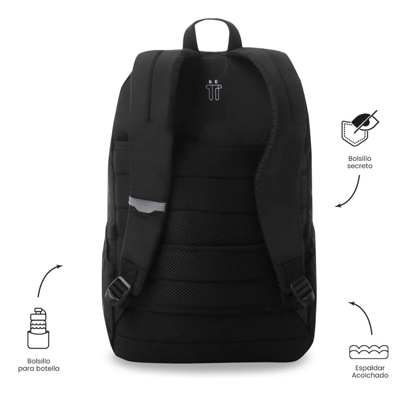 MOCHILA UNIVERSITARIO CAMPUS PORTA PC 16  NEGRO - 4