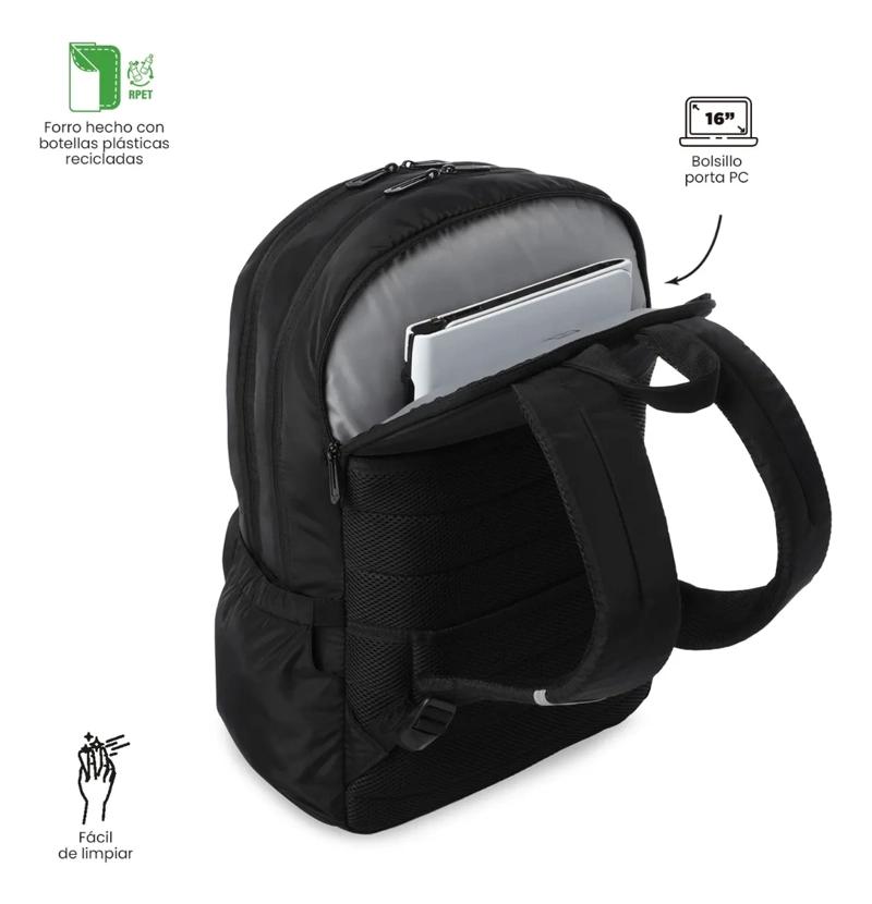 MOCHILA UNIVERSITARIO CAMPUS PORTA PC 16  NEGRO - 5