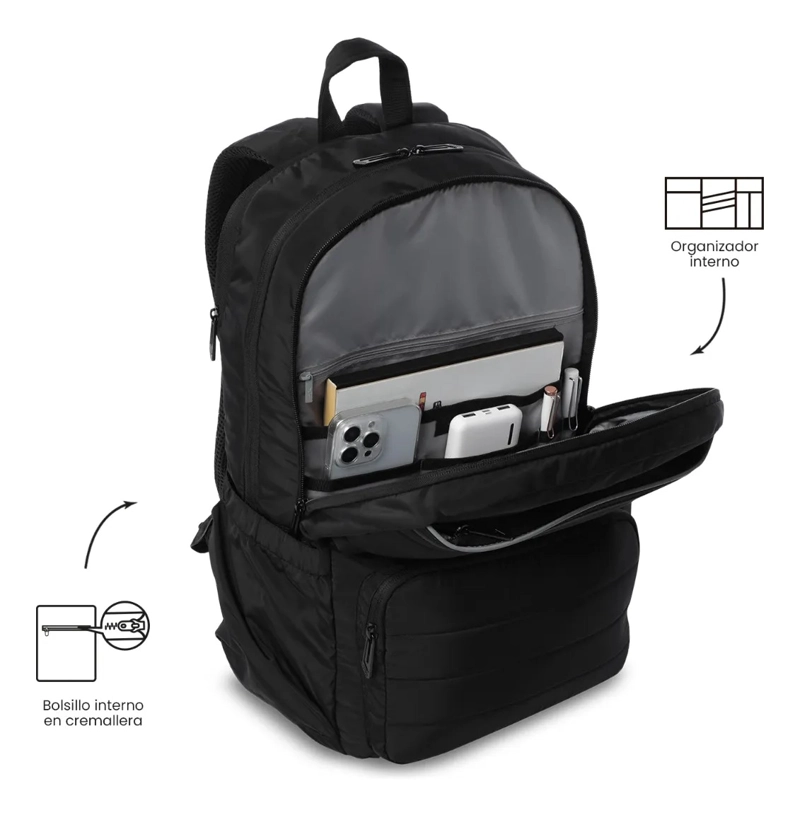 MOCHILA UNIVERSITARIO CAMPUS PORTA PC 16  NEGRO - 6