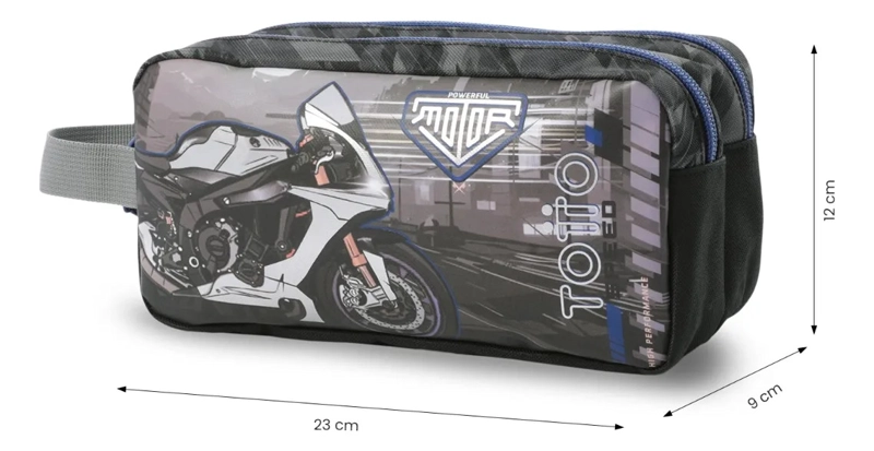 PACK ESCOLAR X3 MORRAL +LONCHERA+MULTIUSO HELMET RACER NEGRO - 5
