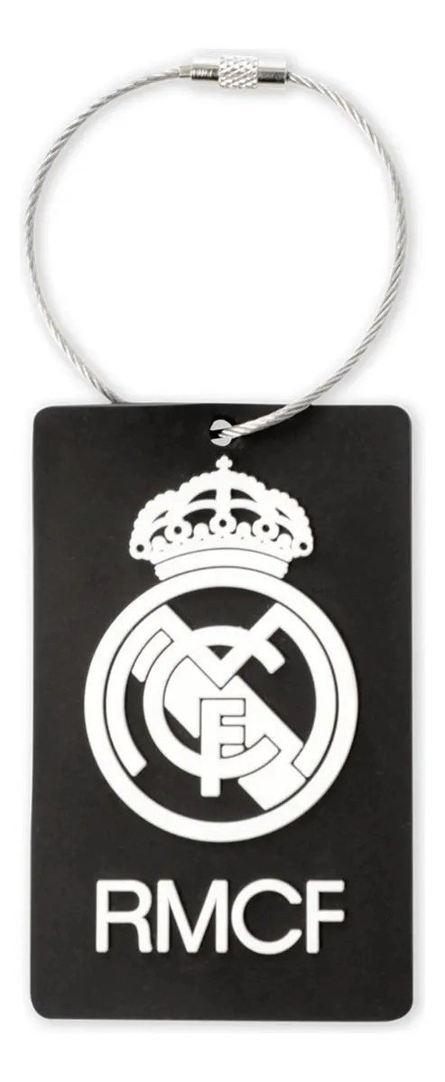 IDENTIFICADOR PARA MALETA DE VIAJE REAL MADRID NEGRO - 1