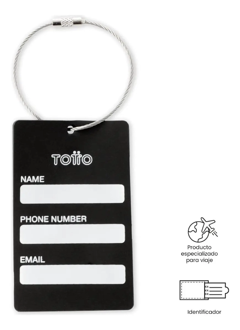 IDENTIFICADOR PARA MALETA DE VIAJE REAL MADRID NEGRO - 2