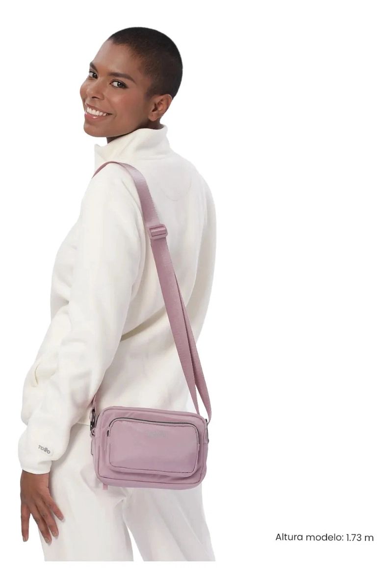 BOLSO PARA MUJER FUNTY 3.0 TIPO CROSSBODY PEQUEÑO ROSADO - 2