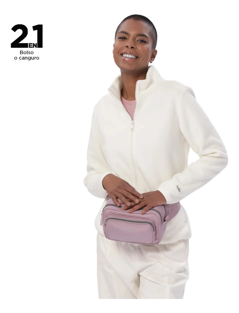 BOLSO PARA MUJER FUNTY 3.0 TIPO CROSSBODY PEQUEÑO ROSADO - 3