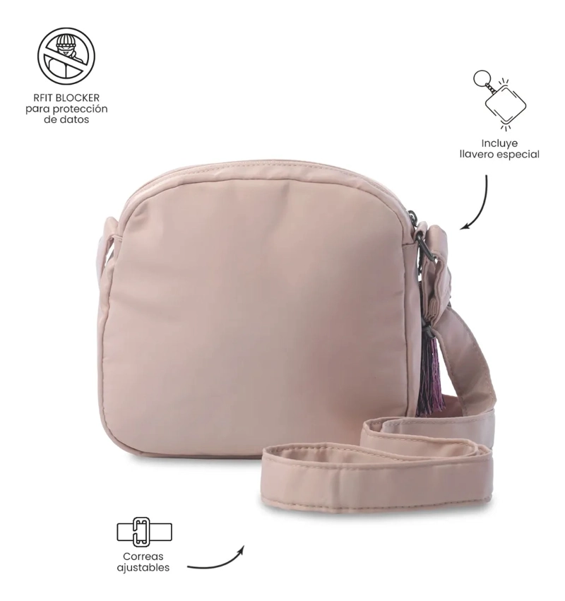 BOLSO PARA MUJER CORNEANA TIPO CROSSBODY PEQUEÑO BEIGE - 4