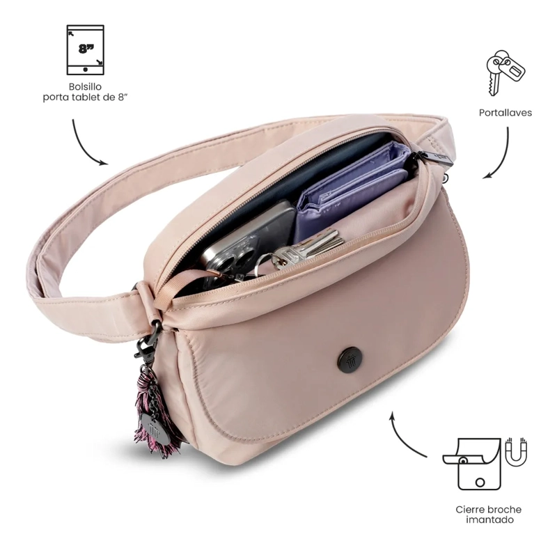 BOLSO PARA MUJER CORNEANA TIPO CROSSBODY PEQUEÑO BEIGE - 5