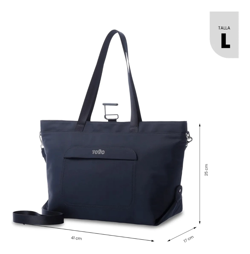 TOTE BAG PARA MUJER MADRID PORTA PC 15  GRANDE AZUL - 3