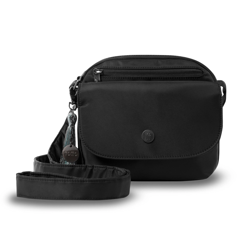 CARTERA PARA MUJER CORNEANA TIPO CROSSBODY PEQUEÑO NEGRO - 1