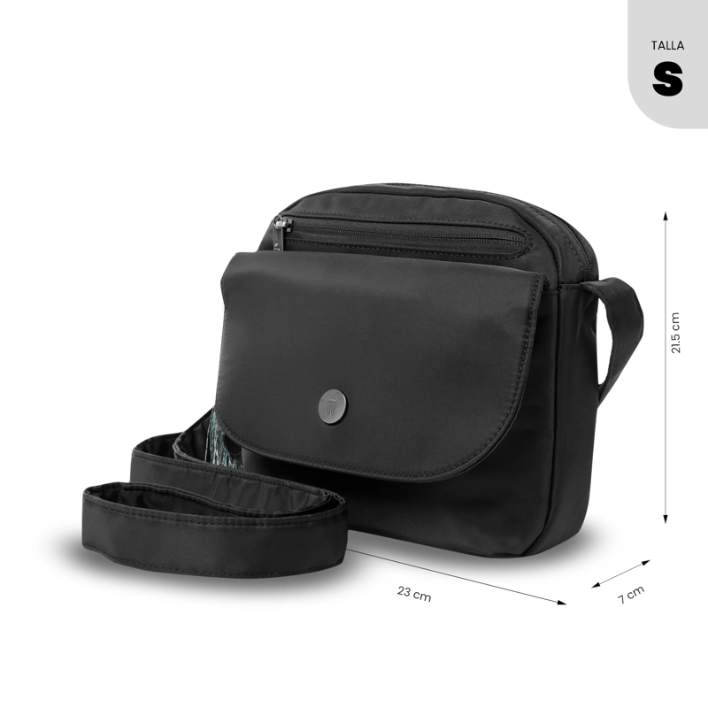 CARTERA PARA MUJER CORNEANA TIPO CROSSBODY PEQUEÑO NEGRO - 3