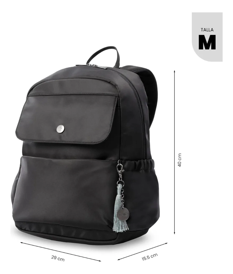 MOCHILA UNIVERSITARIO CORNEANA PORTA PC 14  NEGRO MUJER - 3