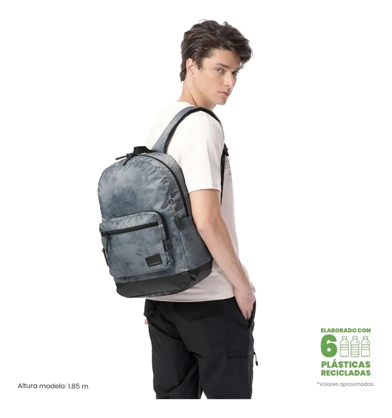 MOCHILA UNIVERSITARIO PORTA PC 14  TOCAX GRIS HOMBRE - 2