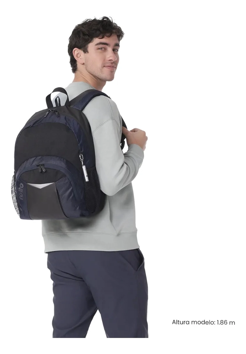 MOCHILA UNIVERSITARIO TECK 3.0 PORTA PC 13  AZUL HOMBRE - 2
