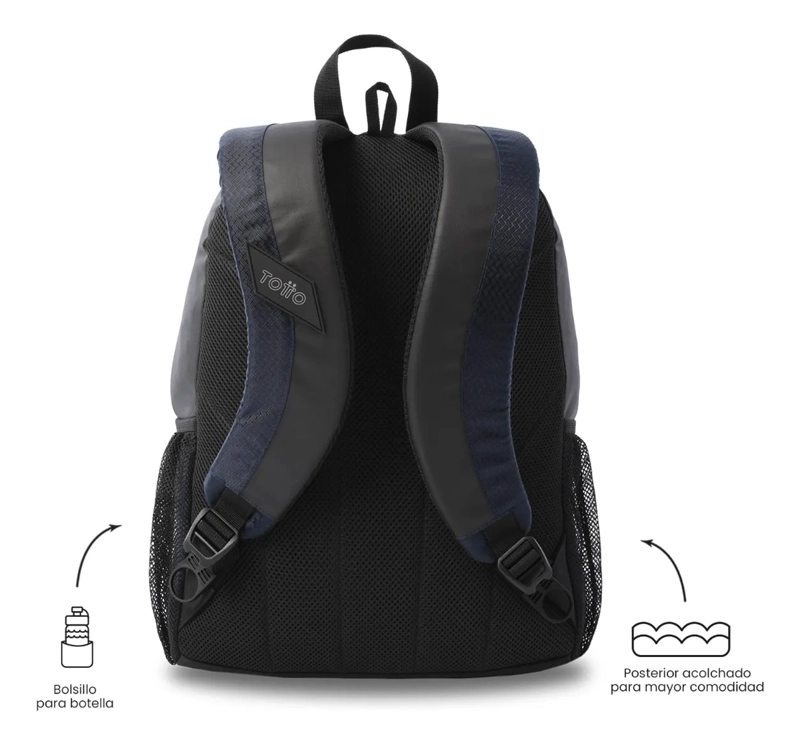 MOCHILA UNIVERSITARIO TECK 3.0 PORTA PC 13  AZUL HOMBRE - 4
