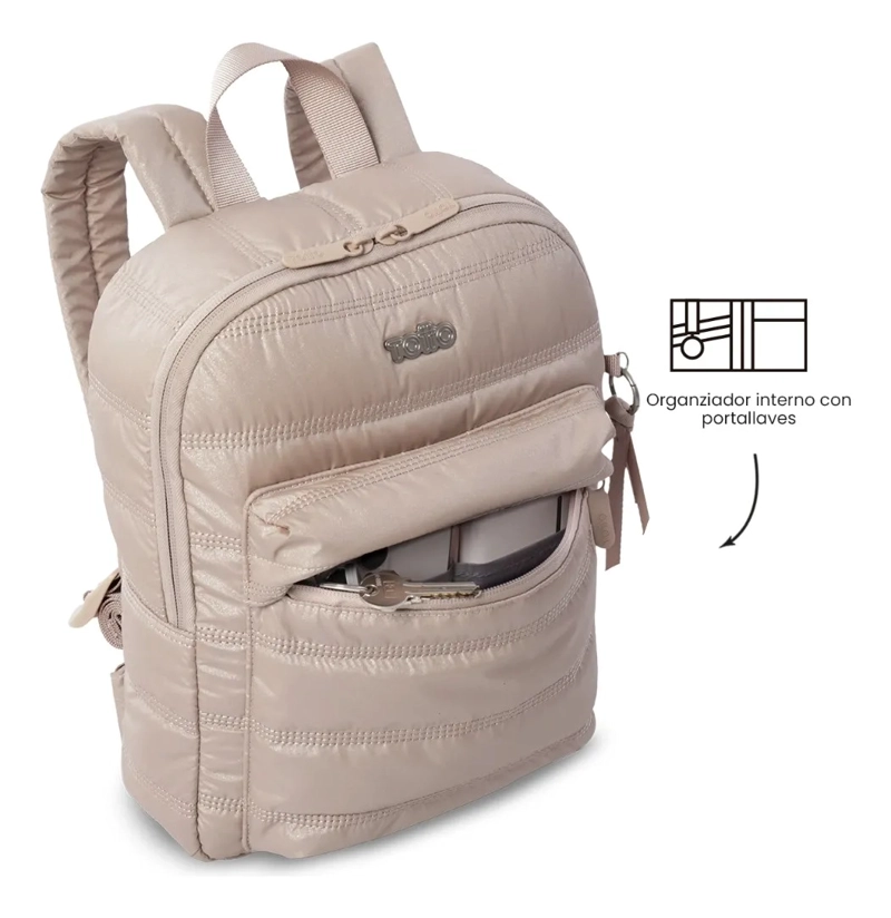 BOLSO PEQUEÑO PARA MUJER MOXI BEIGE - 6