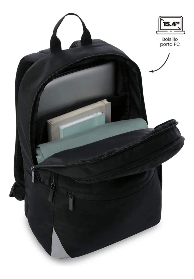MOCHILA UNIVERSITARIO KOJI PORTA PC 15.4  NEGRO UNISEX - 5