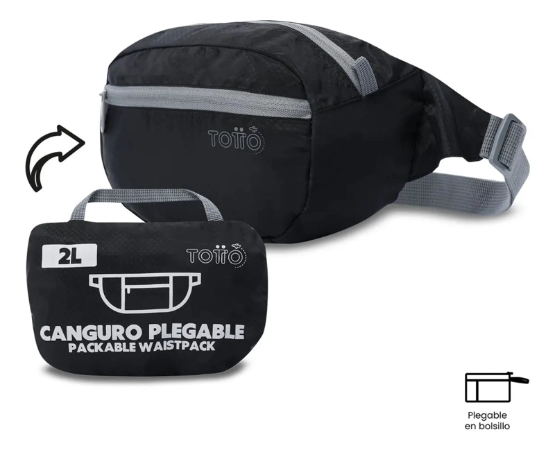 BANANO DE VIAJE TOTTO PLEGABLE ORBIT 2 NEGRO - 5