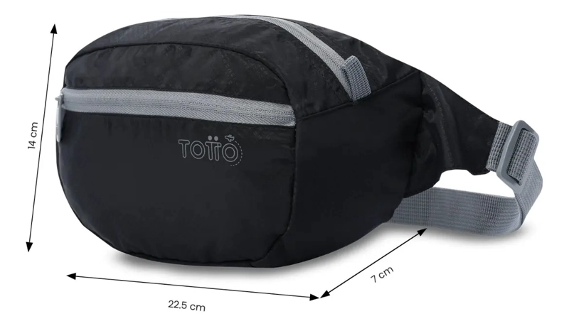 BANANO DE VIAJE TOTTO PLEGABLE ORBIT 2 NEGRO - 8