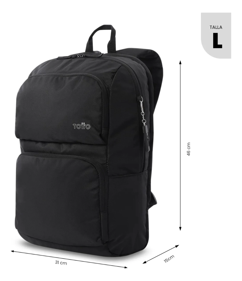 MOCHILA UNIVERSITARIO PORTA PC 14  CLOUD NEGRO UNISEX - 3