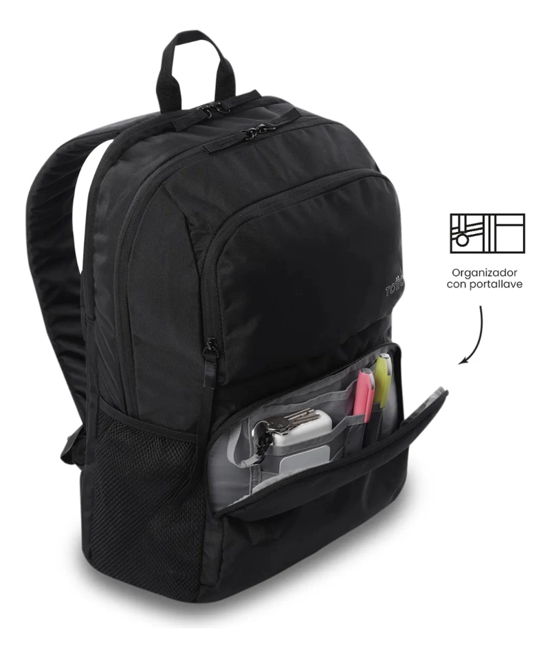 MOCHILA UNIVERSITARIO PORTA PC 14  CLOUD NEGRO UNISEX - 6
