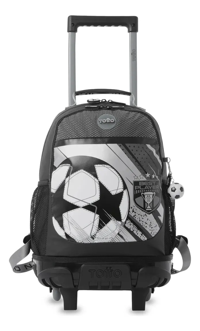 MOCHILA PARA NIÑO CON RUEDAS CHAMPION MEDIANO GRIS - 1