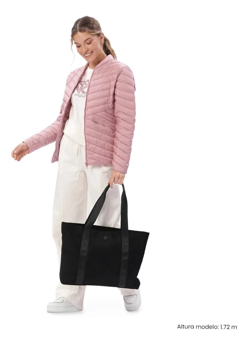 TOTE BAG PARA MUJER MIXI GAM EN GAMUZA GRANDE NEGRO - 2