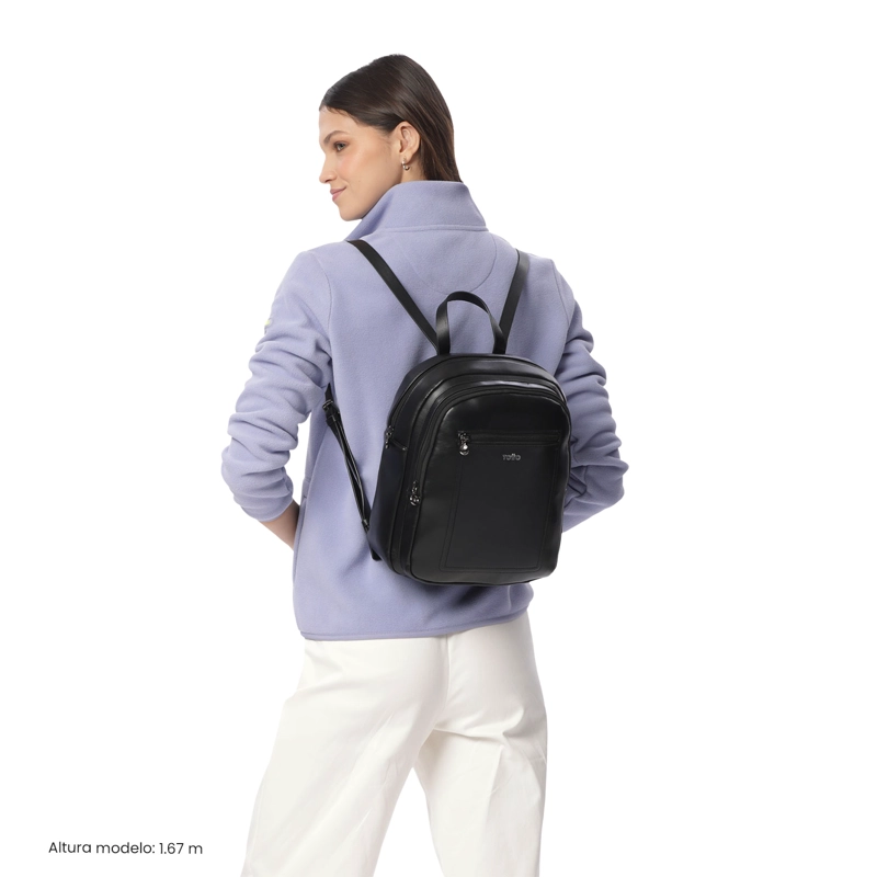 MOCHILA UNIVERSITARIO DE MODA STYLE 2 NEGRO MUJER - 2