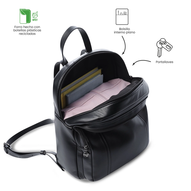 MOCHILA UNIVERSITARIO DE MODA STYLE 2 NEGRO MUJER - 5