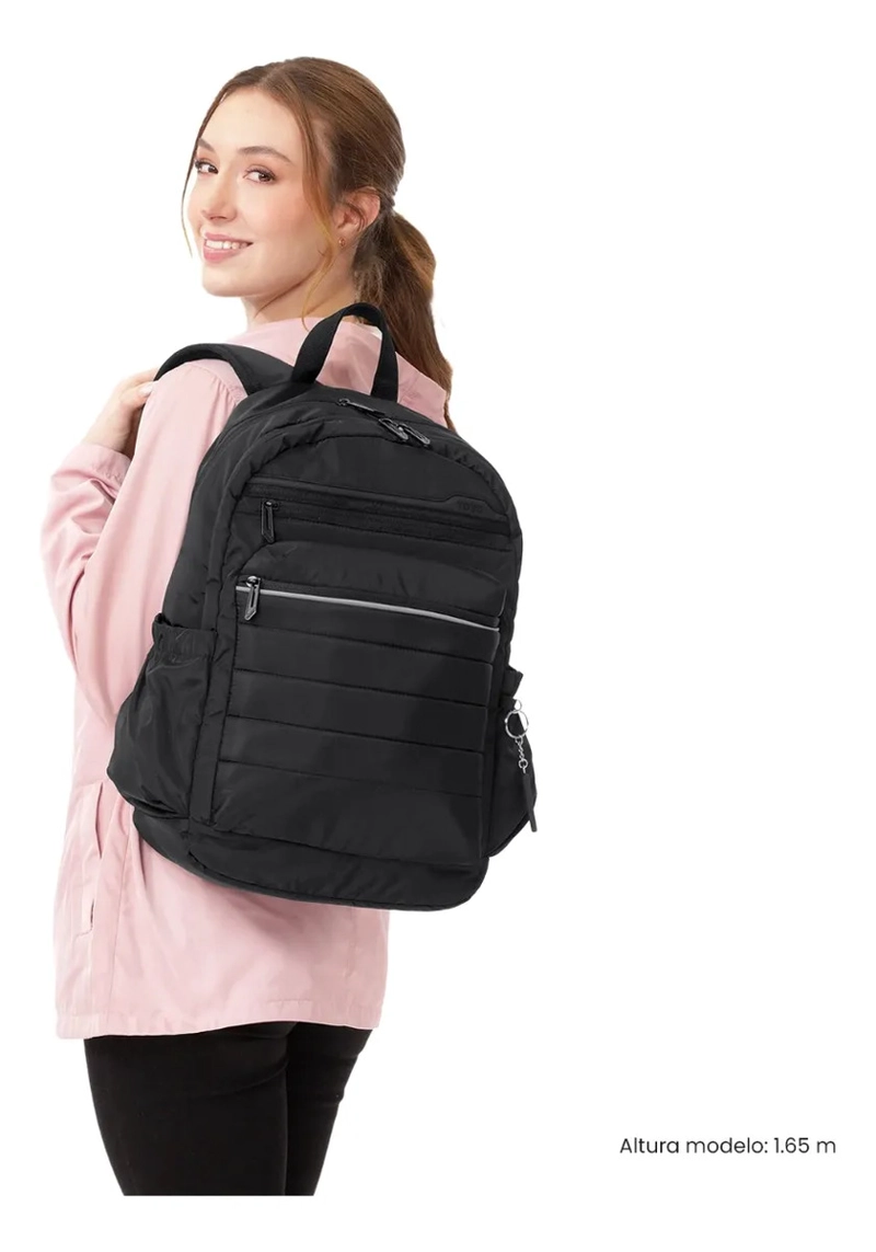 MOCHILA UNIVERSITARIO PLAINE 2.0 PORTA PC 14  NEGRO - 2