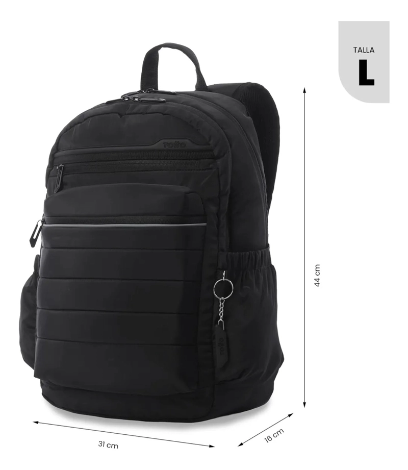 MOCHILA UNIVERSITARIO PLAINE 2.0 PORTA PC 14  NEGRO - 3