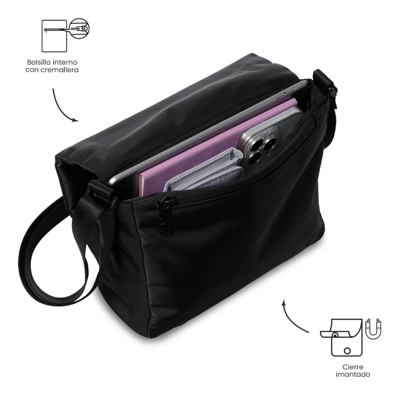 BOLSO PARA MUJER FREYA TIPO CROSSBODY PEQUEÑO NEGRO - 5