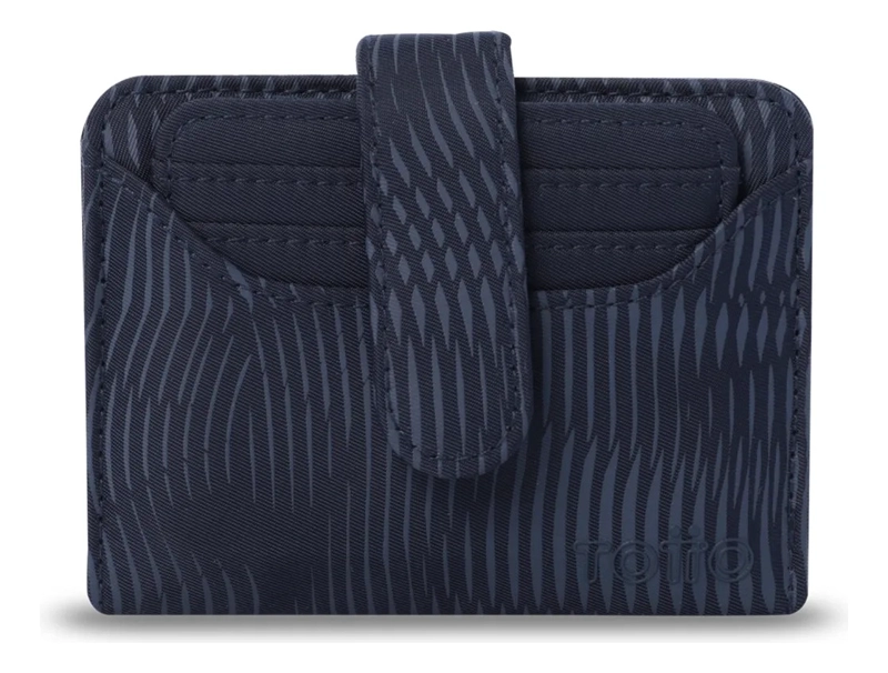 BILLETERA TEXTURE DULL CON RFID BLOCKER AZUL - 1