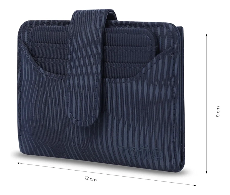 BILLETERA TEXTURE DULL CON RFID BLOCKER AZUL - 2